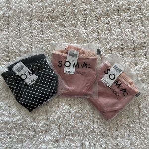 Soma Vanishing Edge Microfiber with Lace Bikini - Set of 3 - Size M